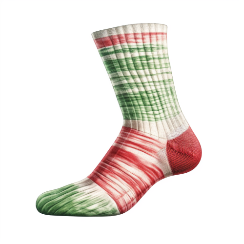 Colorful Christmas knitted sock image