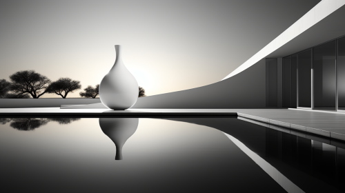 Stylish Christmas tree with fractal patterns