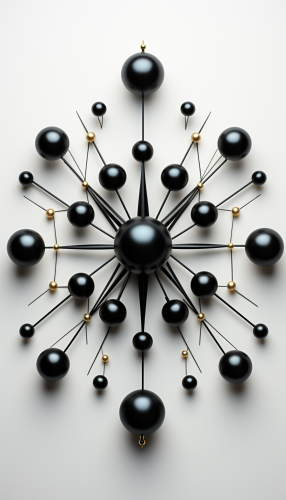 Christmas in black and white from above