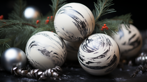 Stylish Christmas Vaporwave Image with Mystery