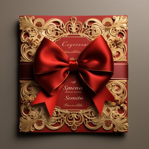 Elegant Christmas Dinner Invitation Card with Victorian Filigrees