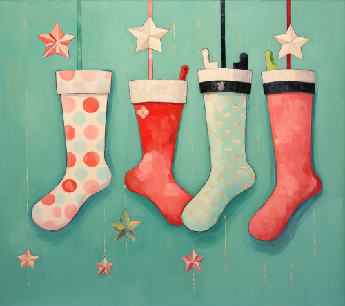Christmas stockings with playful and whimsical designs