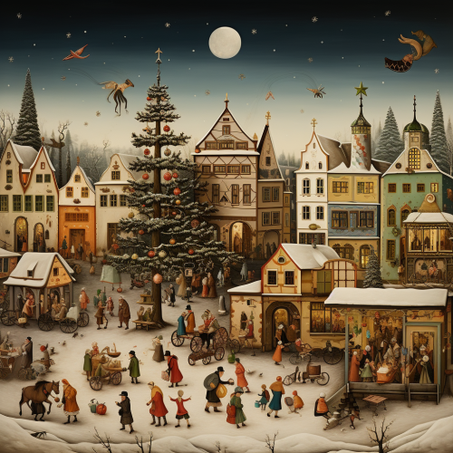 Colorful Christmas Bazaar Poster Design