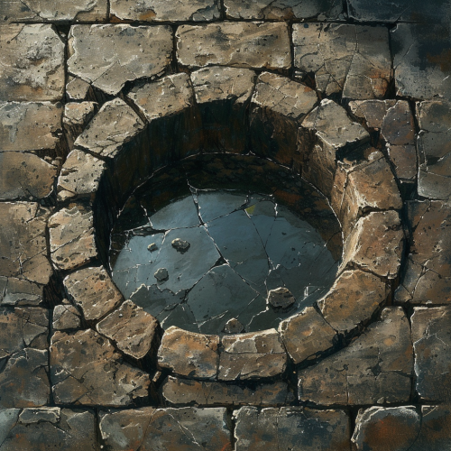 Chrome Liquid on Medieval City Pavement