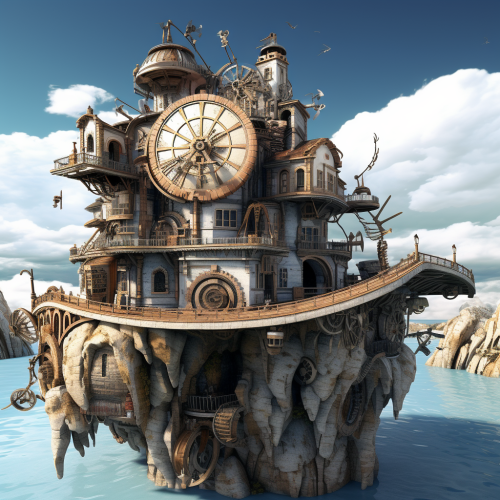 Colorful 3D portrait of Chronos