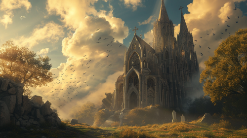 Fantasy World Church Cinematic Still