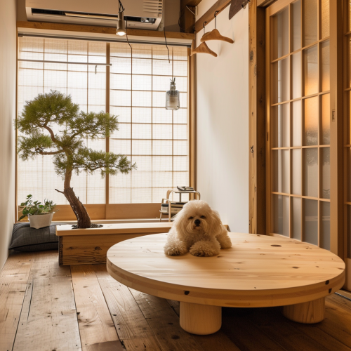 Circular Kotatsu Poodle Sonabu Bonsai Office