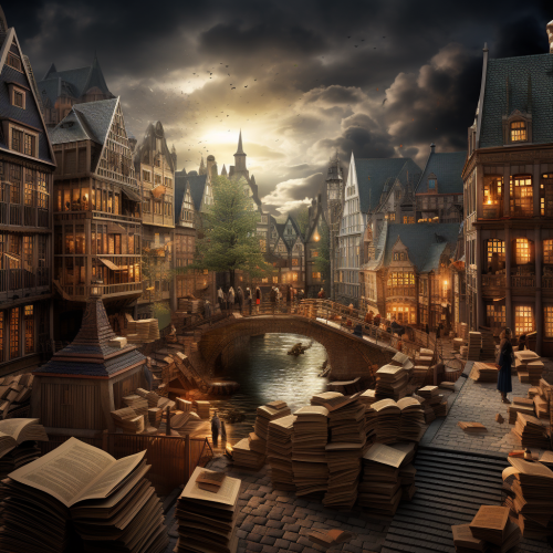 A mesmerizing cityscape of the dreamy books A mesmerizing cityscape of the dreamy books