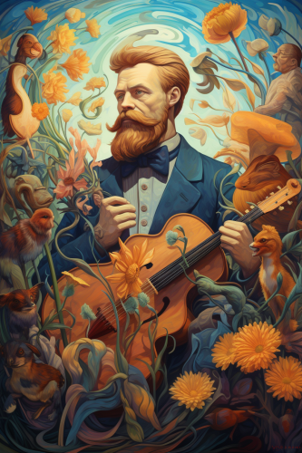 Beautiful classical art in Van Gogh style Beautiful classical art in Van Gogh style