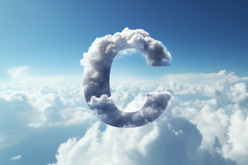 CO2 spelled in clouds against blue sky