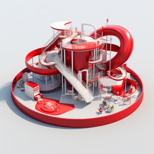 Coca Cola playground with colorful circles