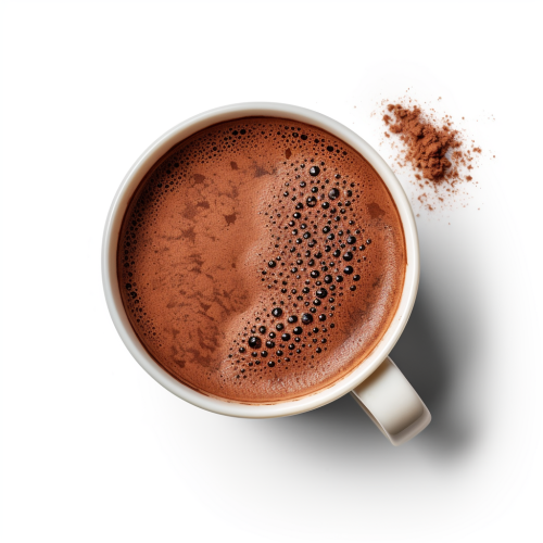 Hot cocoa in a cup
