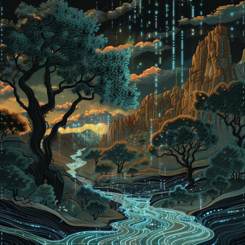 Codeland Digital Realm Fantasy Landscape Codeland Digital Realm Fantasy Landscape