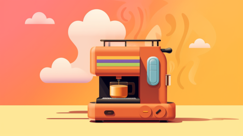 Coffee brewing machine with rainbow