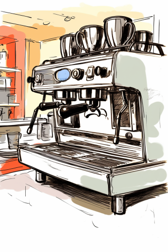 Closeup of Vintage Coffee Machine