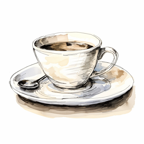 A Beautiful Coffee Cup and Saucer