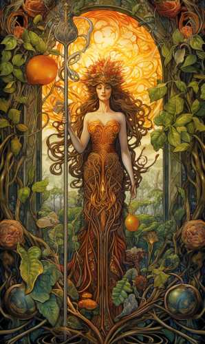 Vibrant Three of Wands Tarot Image