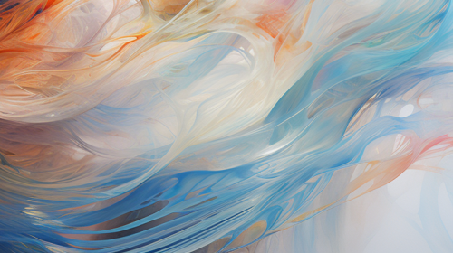 Girl in Colorful Abstract Painting