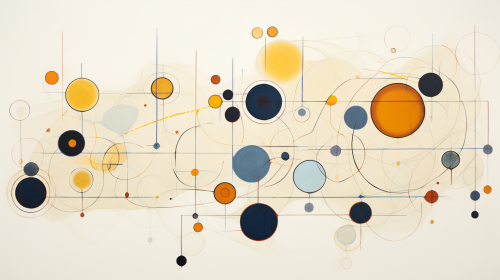 Abstract painting with colorful circles Abstract painting with colorful circles