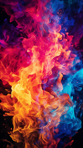 Vibrant fire sparks and flames