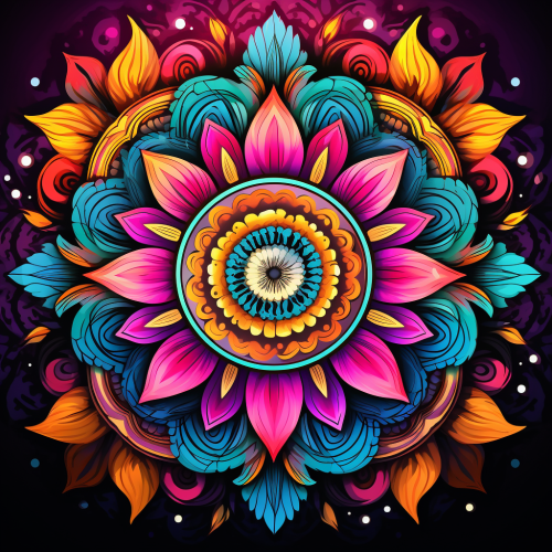 Vibrant mandala book cover design