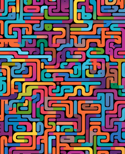 Vibrant maze background design