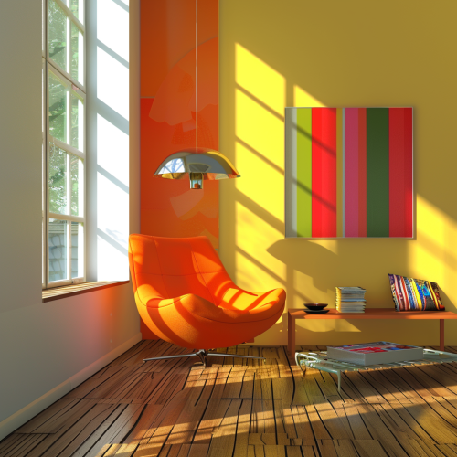 Colorful minimal Vray design textures
