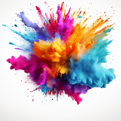 Colorful Powder Particles Abstract Wallpaper