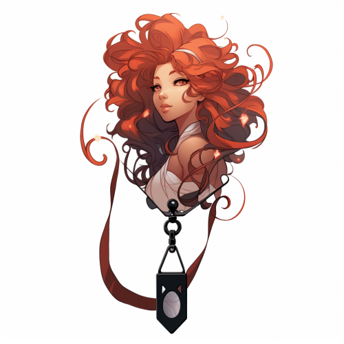 Vibrant lanyard hand-drawn in color