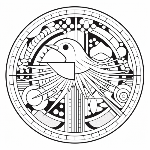 Geometric art for coloring book