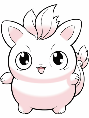 Adorable Jigglypuff coloring book page Adorable Jigglypuff coloring book page