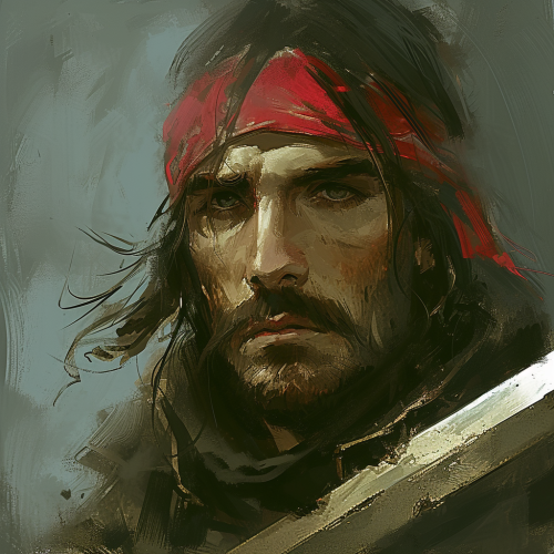 Comical fantasy sellsword hungry sketch digital painting comic book