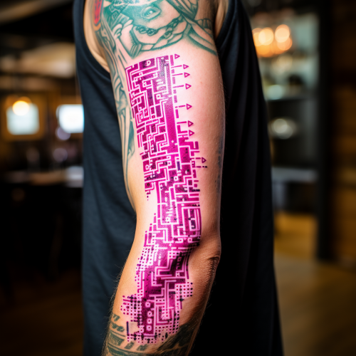 Computer code tattoo design