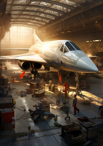 Concorde being prepared for flight Concorde being prepared for flight