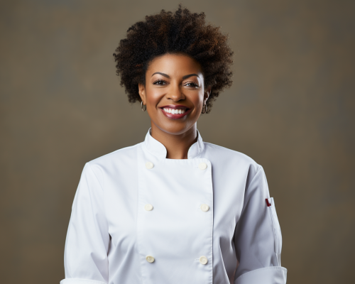 Smiling African American Female Chef