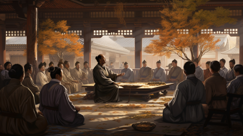 Scholars in Confucian ritual ceremony  ?