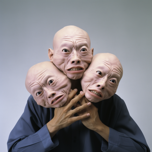 Conjoined Face Twins Smiling Happily