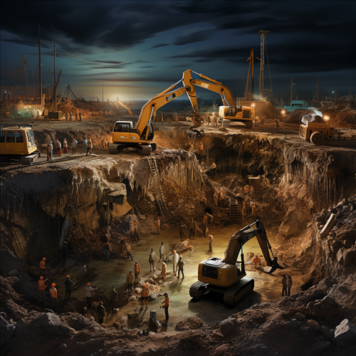 Symbolic construction excavation project