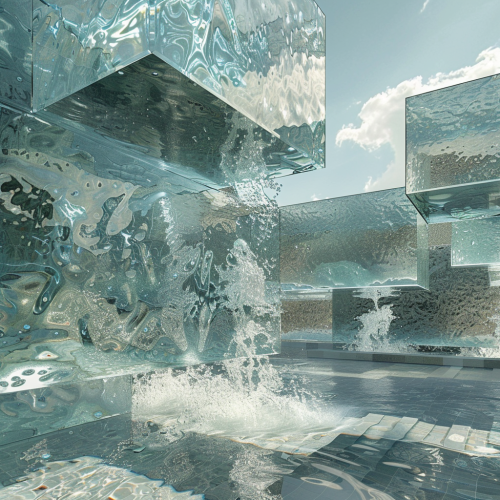 futuristic water cube architecture design