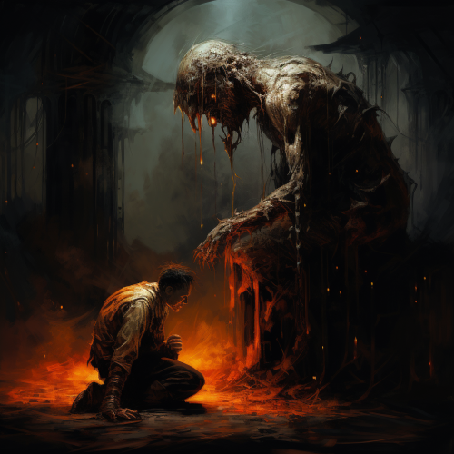 Convincing someone to commit harm illustration