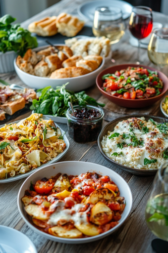 Cookbook Summer Dinner Recipes Stock Photo