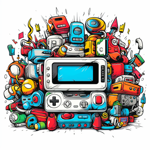 Cool game console accessories doodle