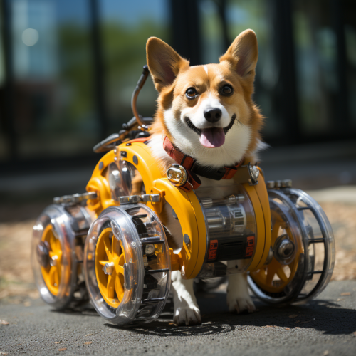 Corgi feet car, a unique mode of transportation