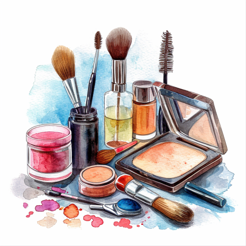 Cosmetics illustration for versatile applications Cosmetics illustration for versatile applications