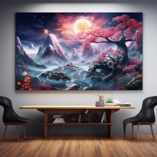 Cosmic canvas Japanese landscape art Cosmic canvas Japanese landscape art