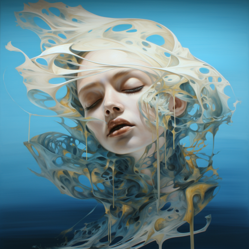 Beautiful cosmic cyan and white gold image