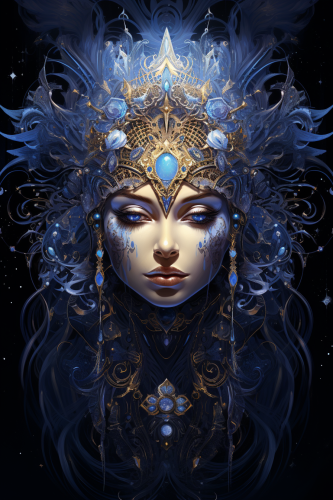 Shining Plieadian beings in cosmic blue