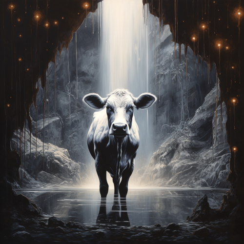 Cow Mise en Abyme - Captivating Visual Experience