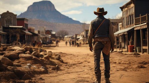 Cowboy with Holstered Gun