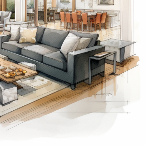 Serene living room with optimized features Serene living room with optimized features